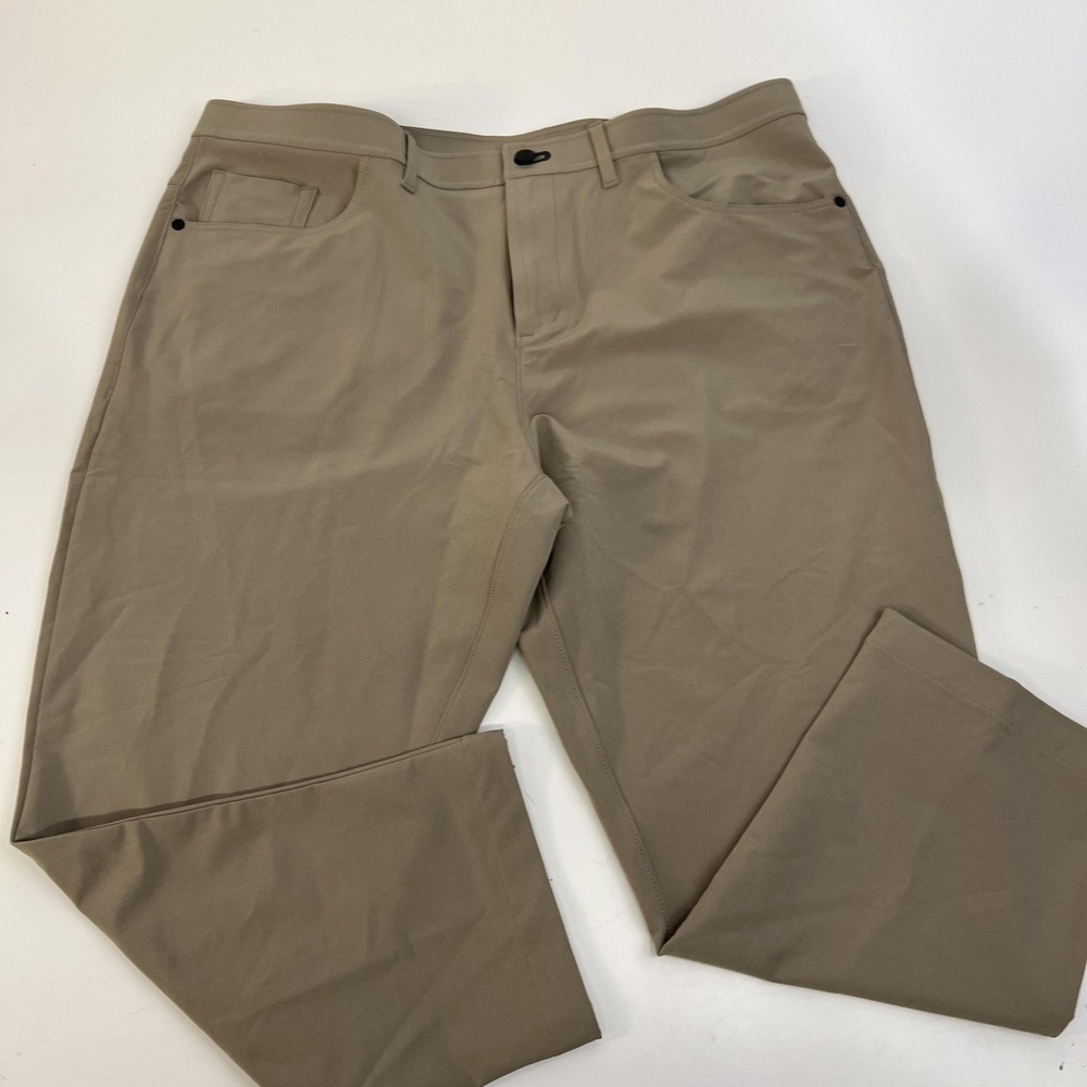 Public Rec Pants Mens 42x25 Khaki Workday 5‎ Pocket Stretch Chino Casual Golf